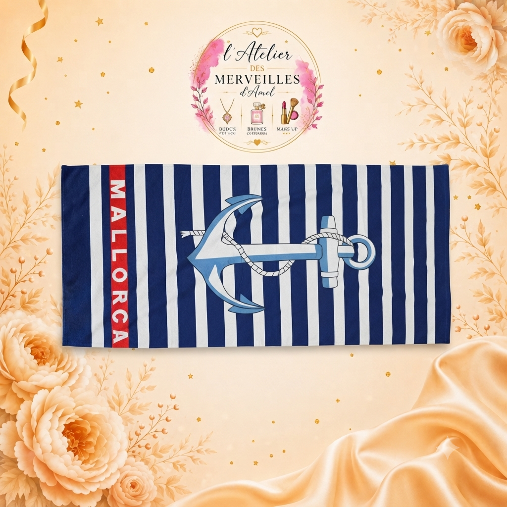 Serviette de plage ancre