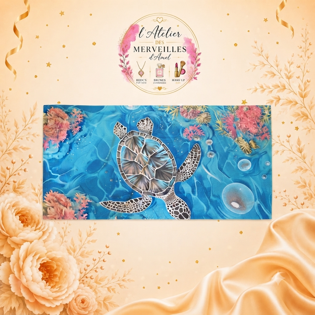 Serviette de plage tortue