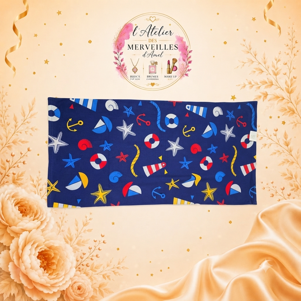 Serviette de plage bleu