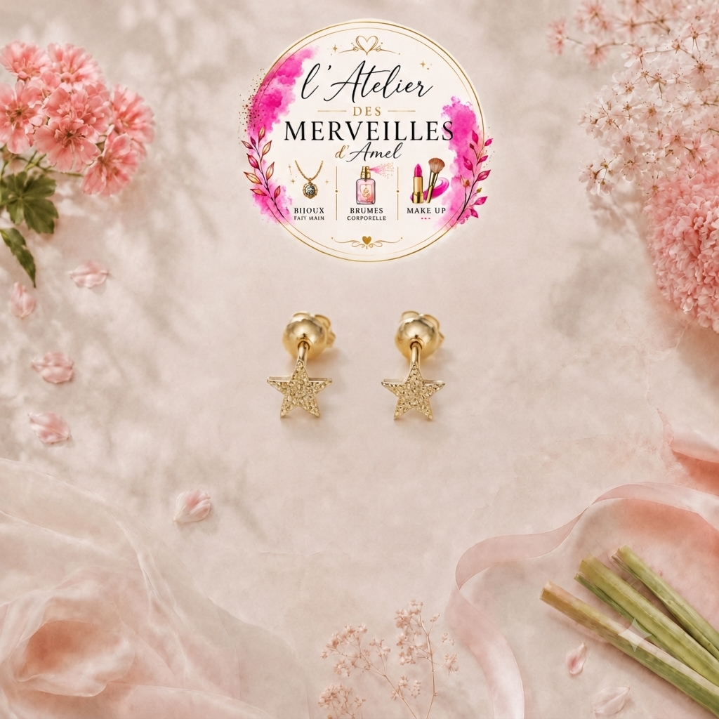 Boucles d'oreilles étoile en