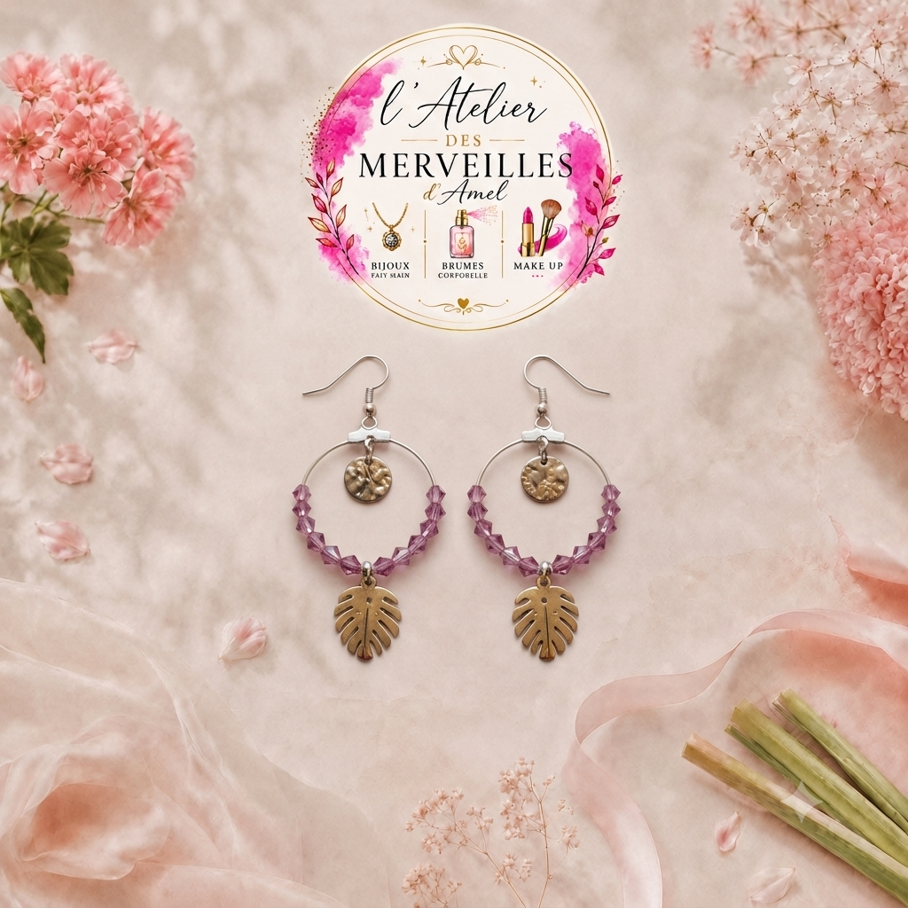 Boucles d'oreilles romane fait main