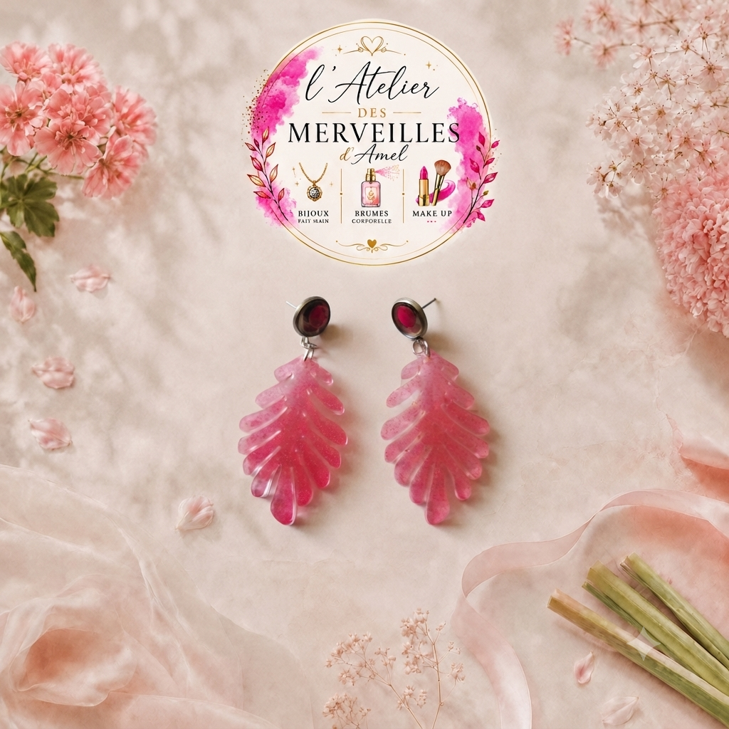 Boucles d'oreilles Rosalie fait main