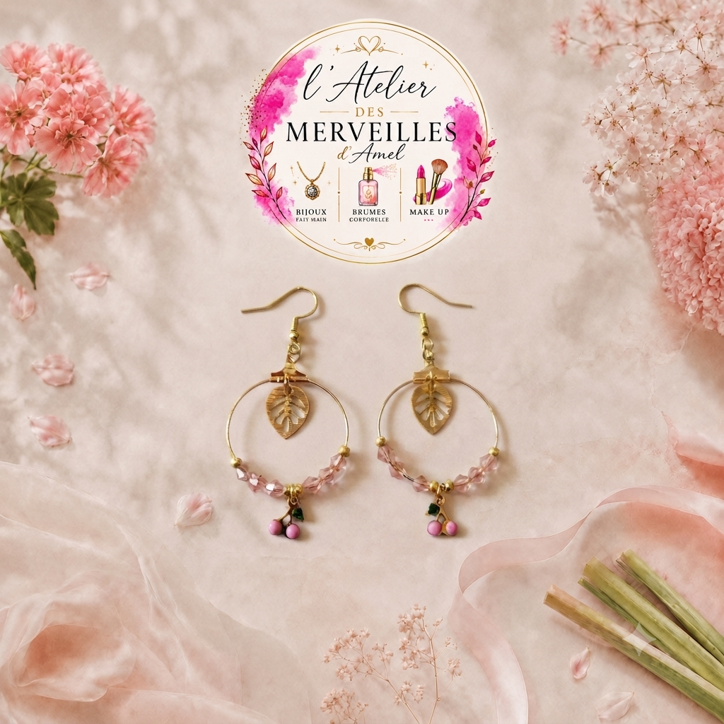 Boucles d'oreilles corinne fait main