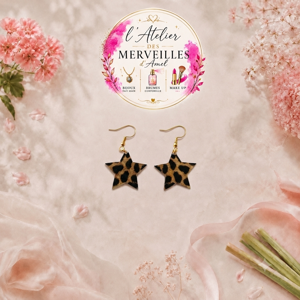 Boucles d'oreilles lily fait main