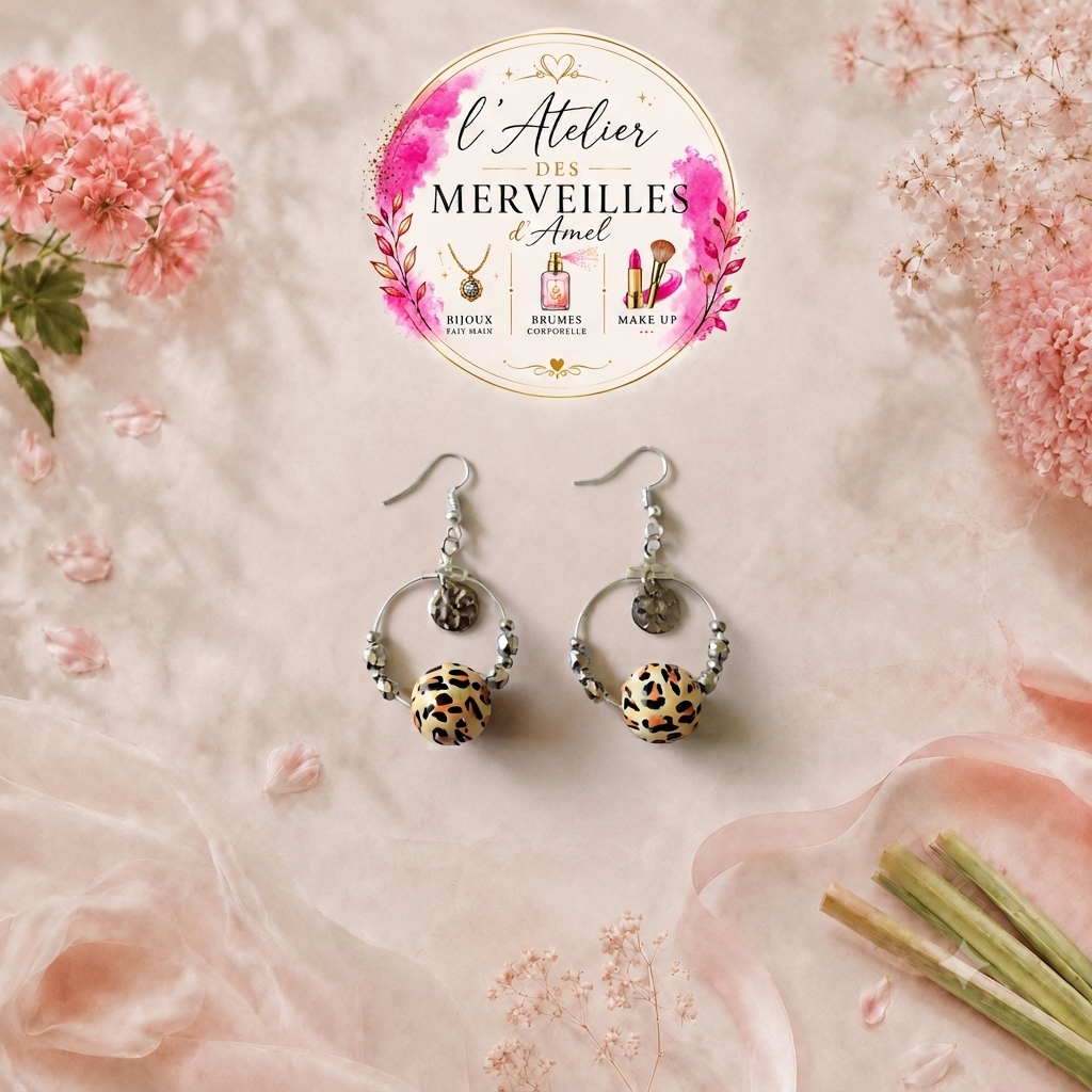Boucles d'oreilles adèle Création fait main