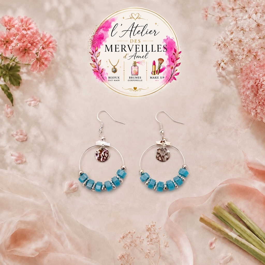 Boucles d'oreilles Talia acier fait main