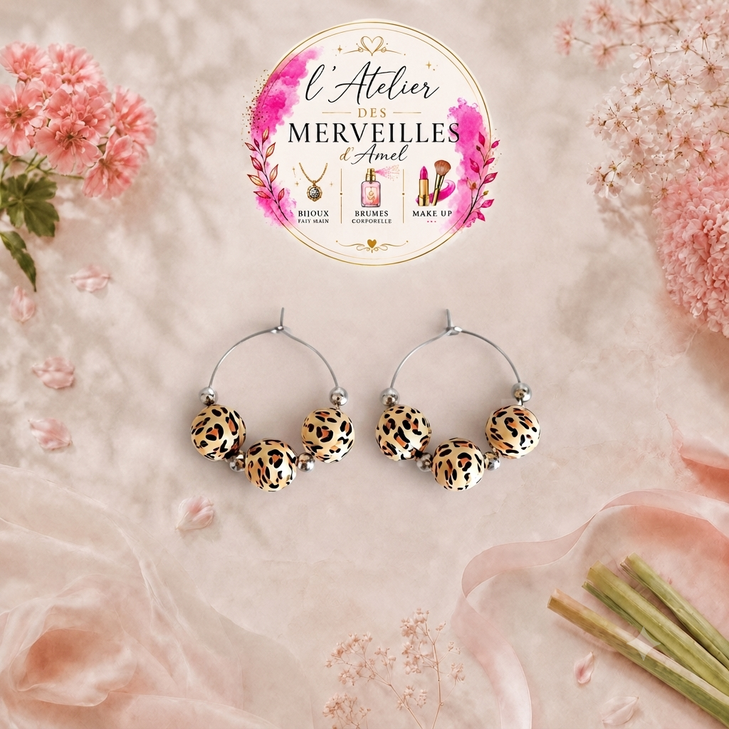 Boucles d'oreilles constance en acier fait main