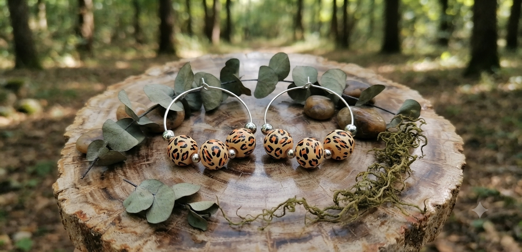Boucles d'oreilles constance en acier fait main