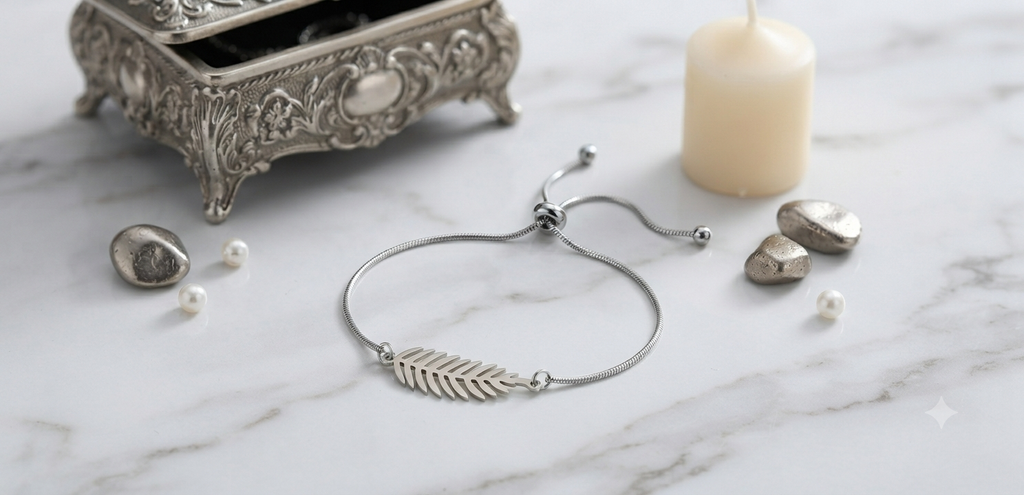 Bracelet Éléonore acier fait main