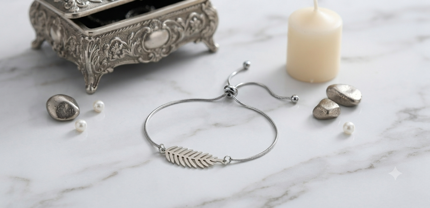 Bracelet Éléonore acier fait main