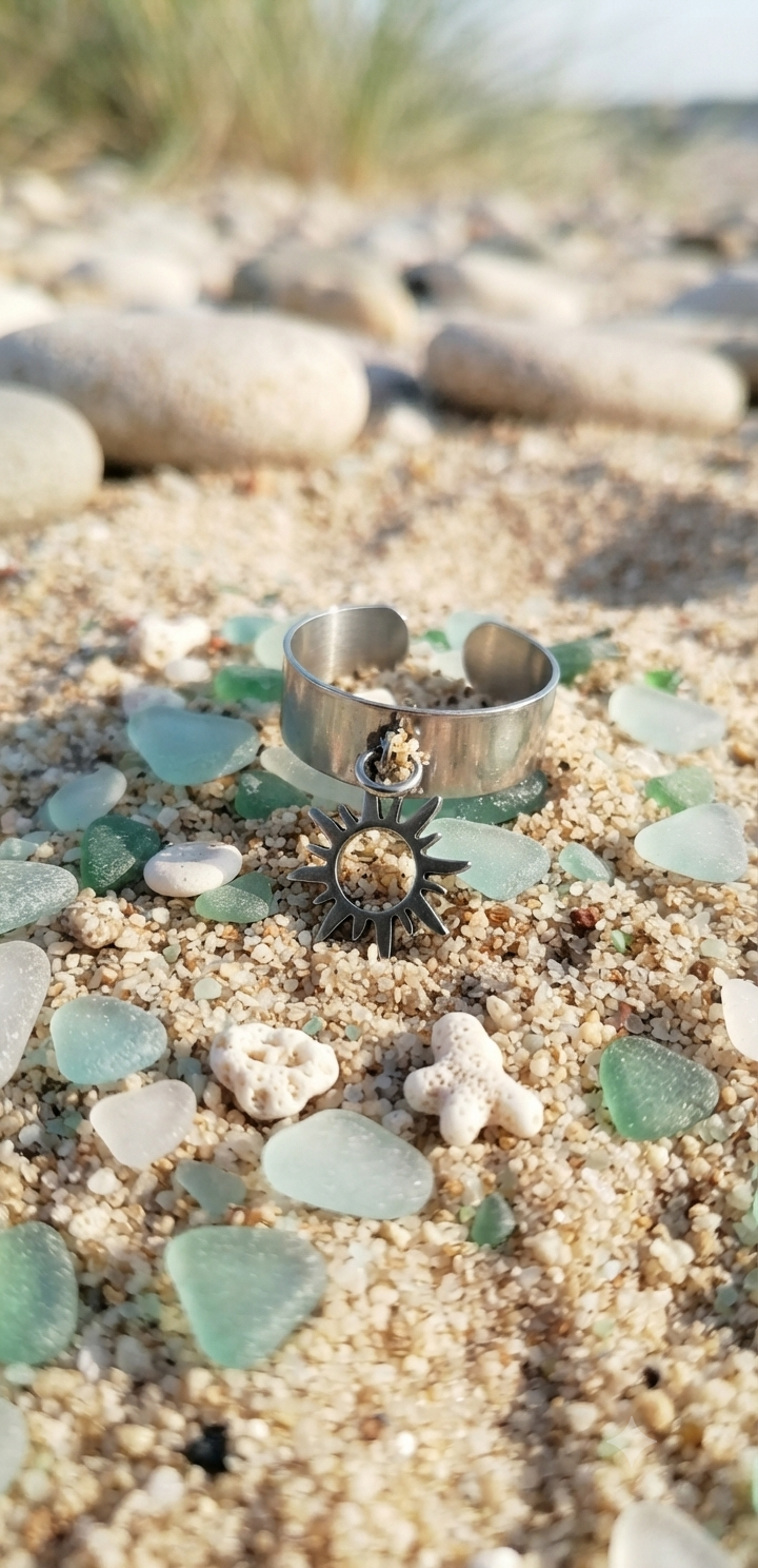 Bague Anaïs acier fait main