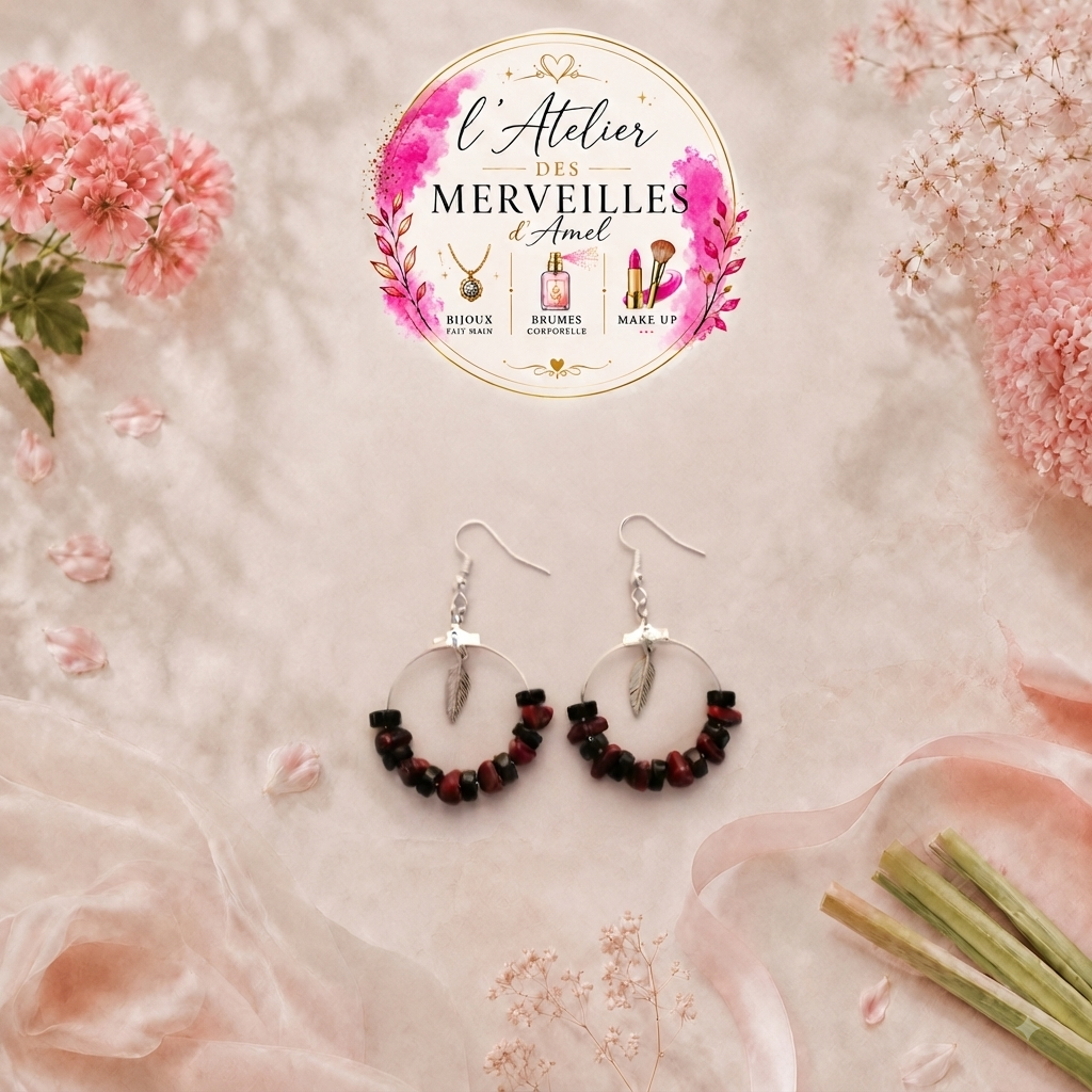 Boucles d'oreilles Nina fait main