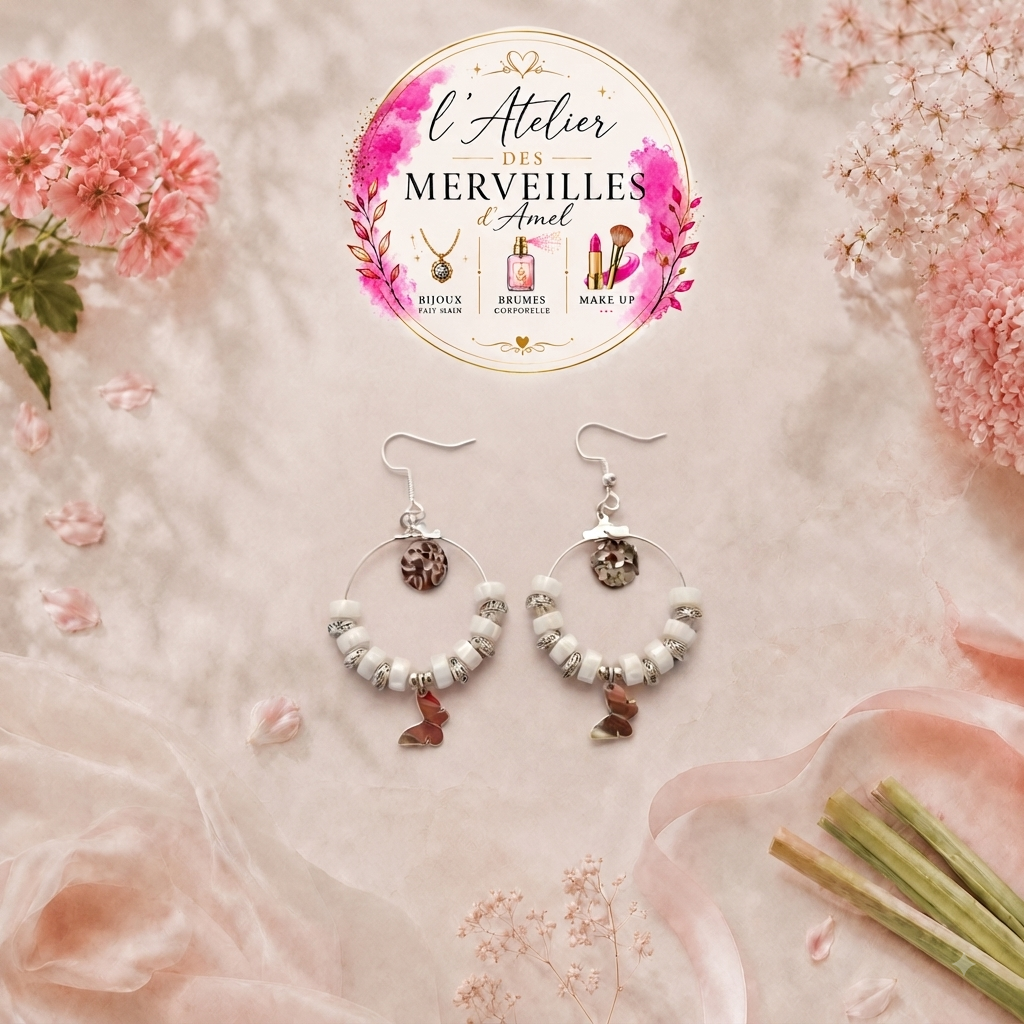 Boucles d'oreilles Léa fait main
