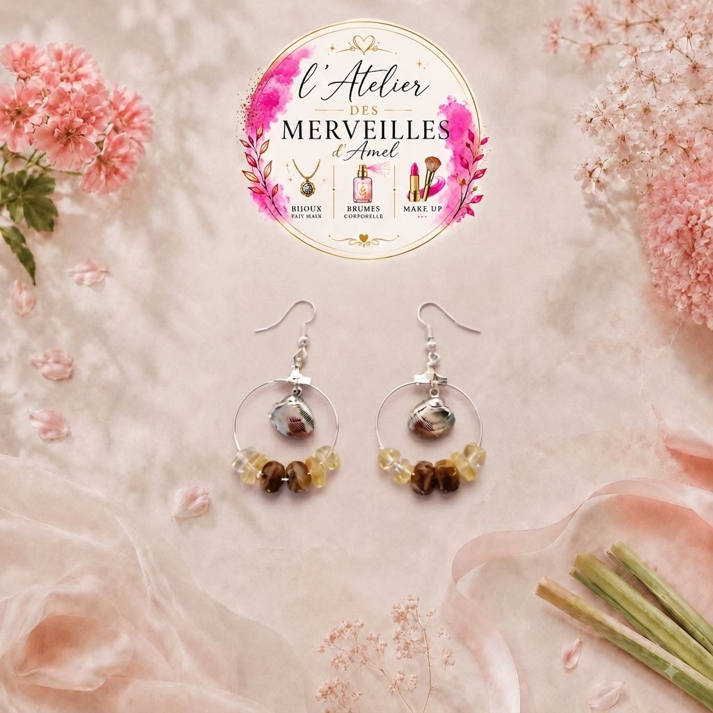 Boucles d'oreilles Cora fait main