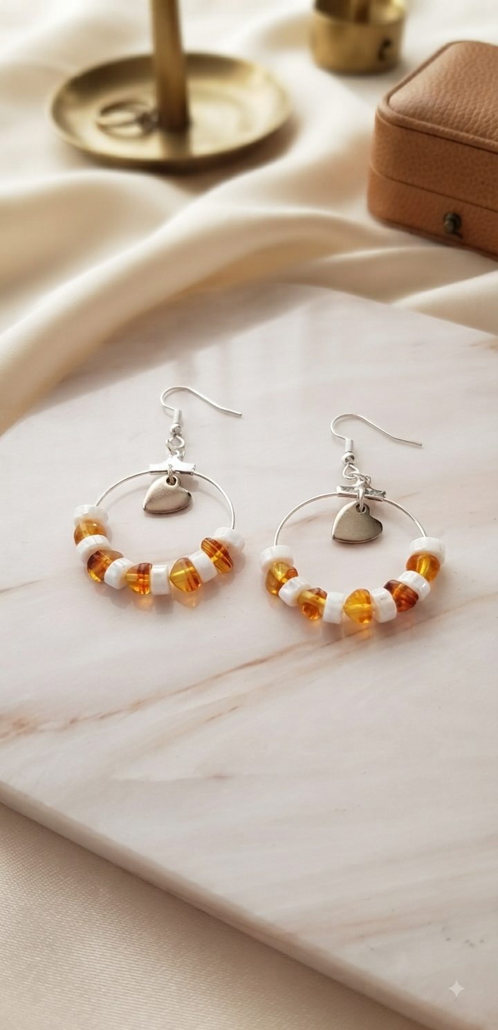 Boucles d'oreilles Cora fait main