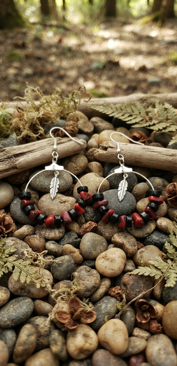 Boucles d'oreilles Nina fait main