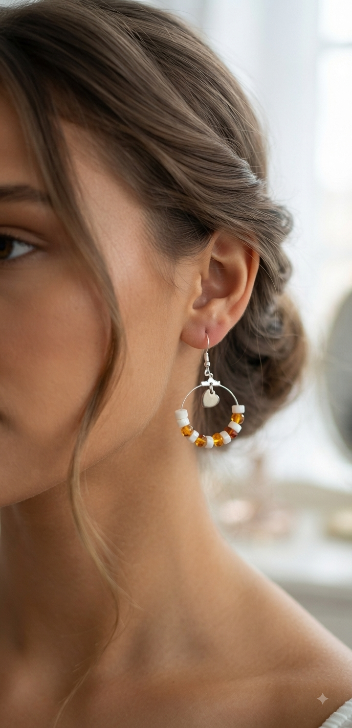Boucles d'oreilles Cora fait main
