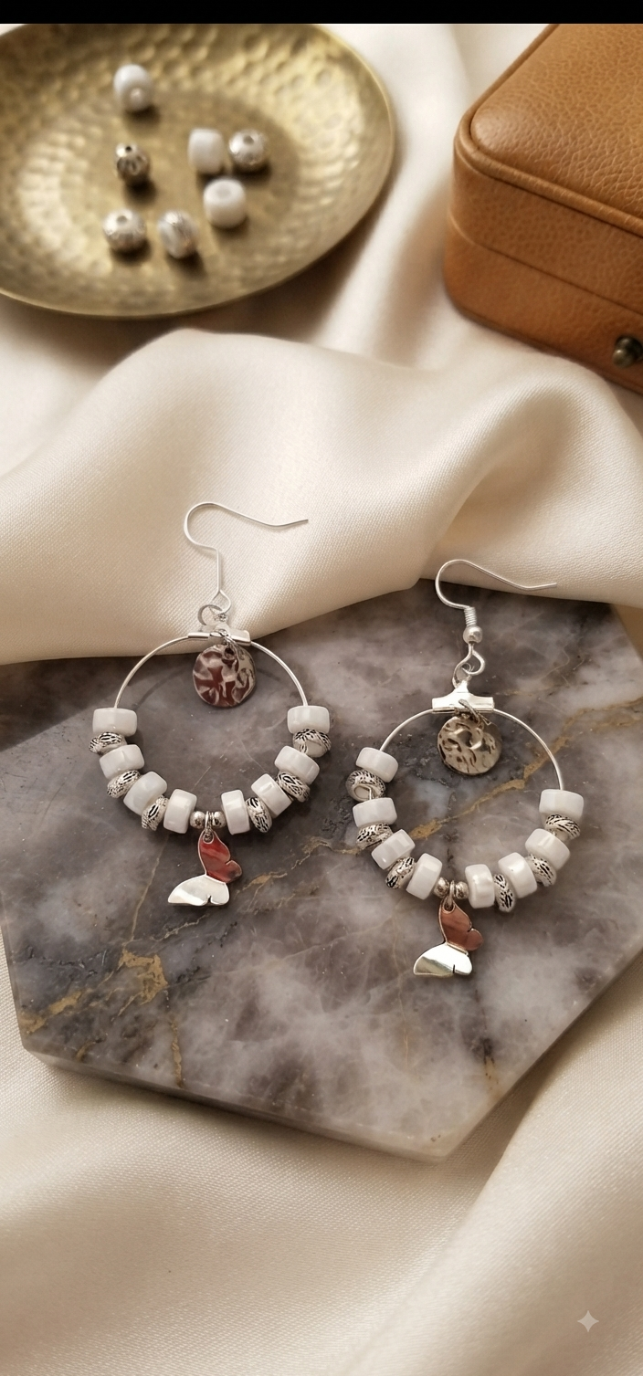 Boucles d'oreilles Léa fait main