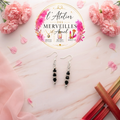 Boucles d'oreilles jade acier fait main