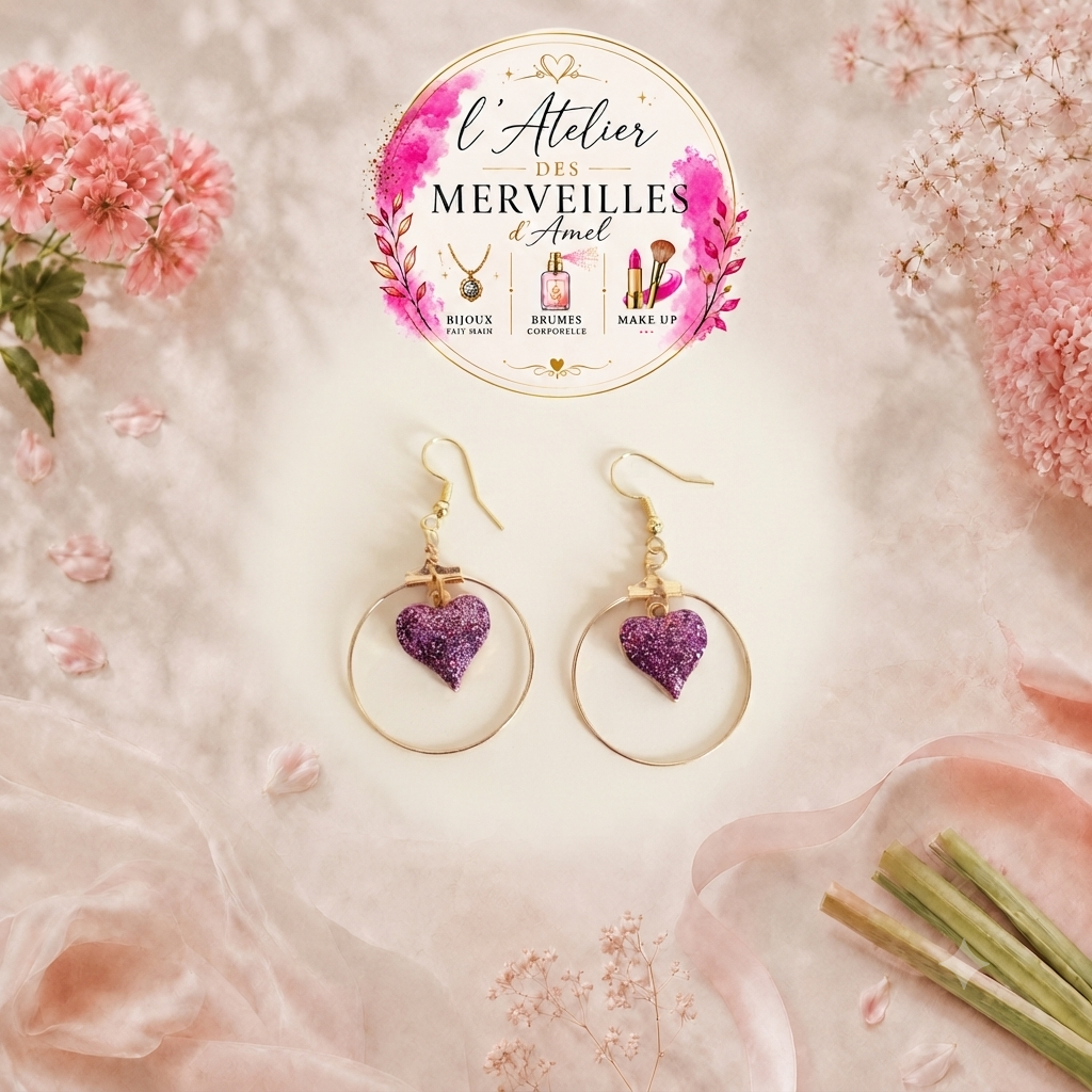 Boucles d'oreilles roxane acier fait main
