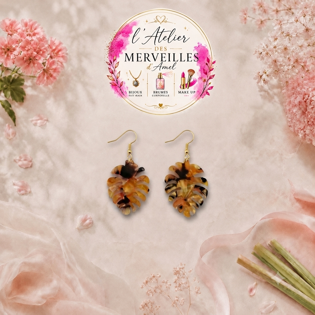 Boucles d'oreilles margane acier fait main