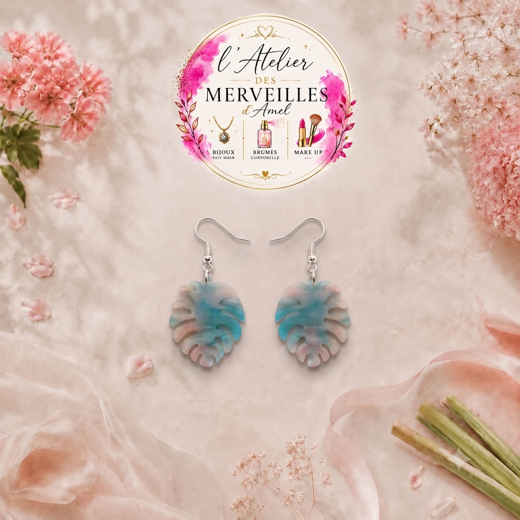 Boucles d'oreilles Zoé acier fait main