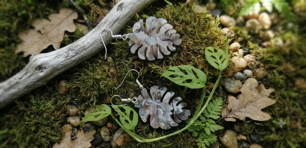 Angélique boucles d'oreilles acier fait main