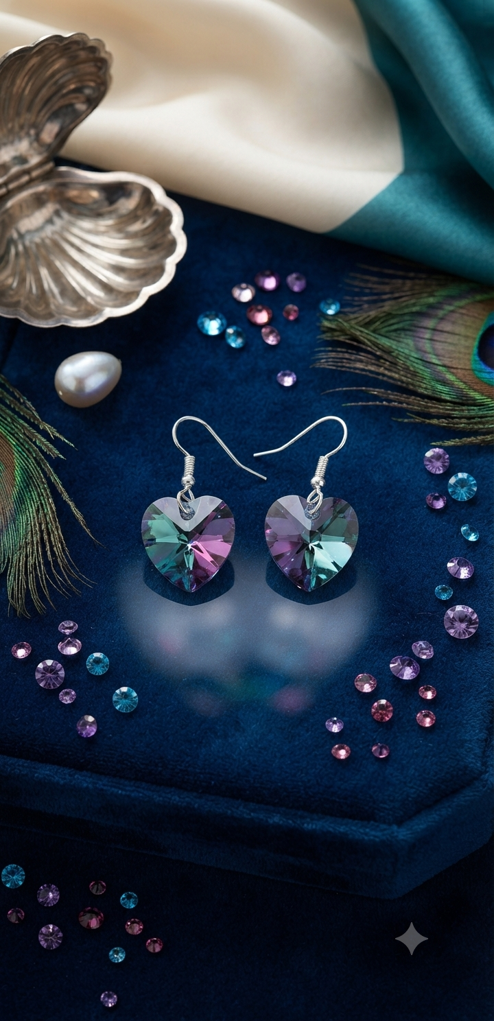COra boucles d'oreilles en acier fait main