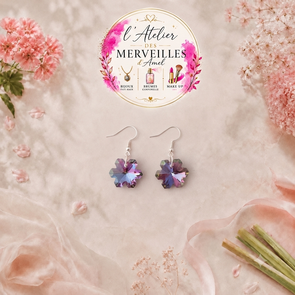 Boucles Clara d'oreilles en acier fait main
