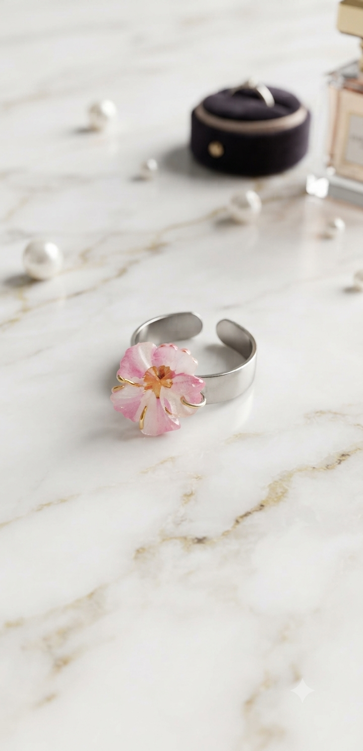 Bague Tina acier fait main
