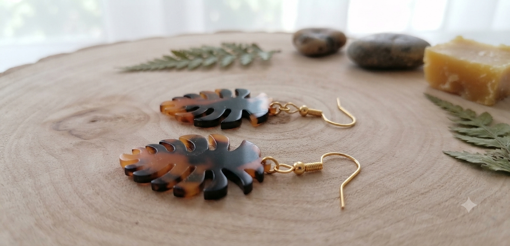 Boucles d'oreilles Ambre fait main