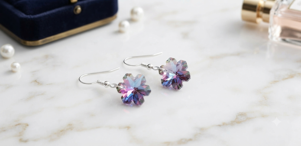 Boucles Clara d'oreilles en acier fait main