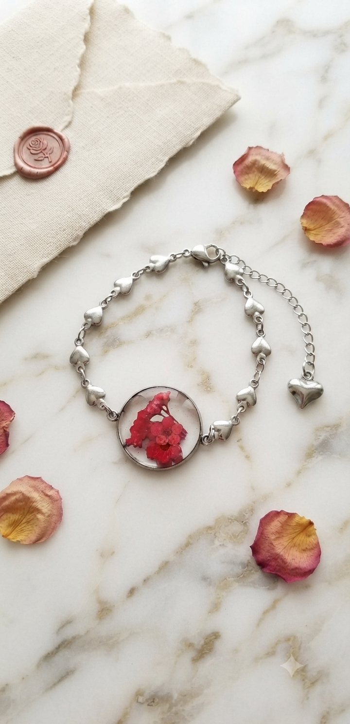Bracelet vichy en acier, fait main