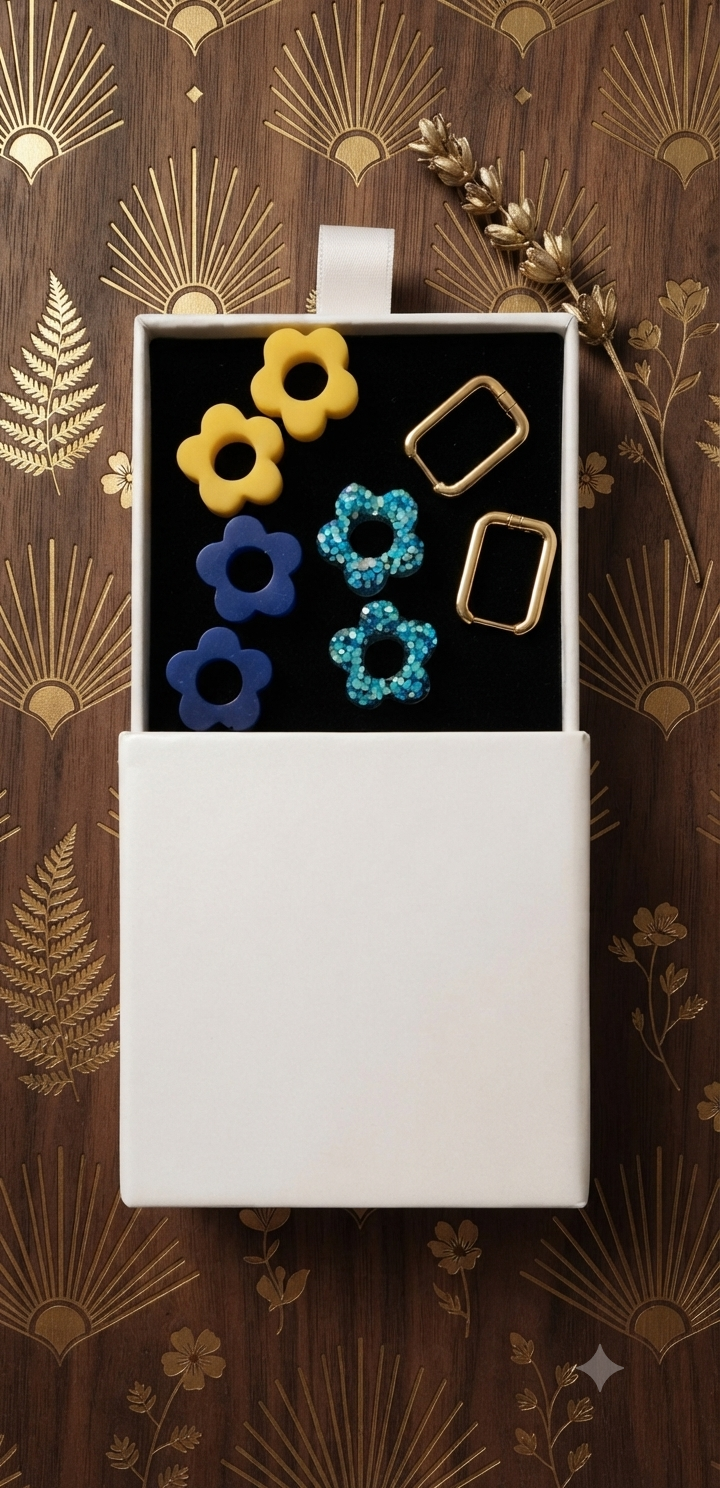 Coffret Carol boucles d'oreilles fait main