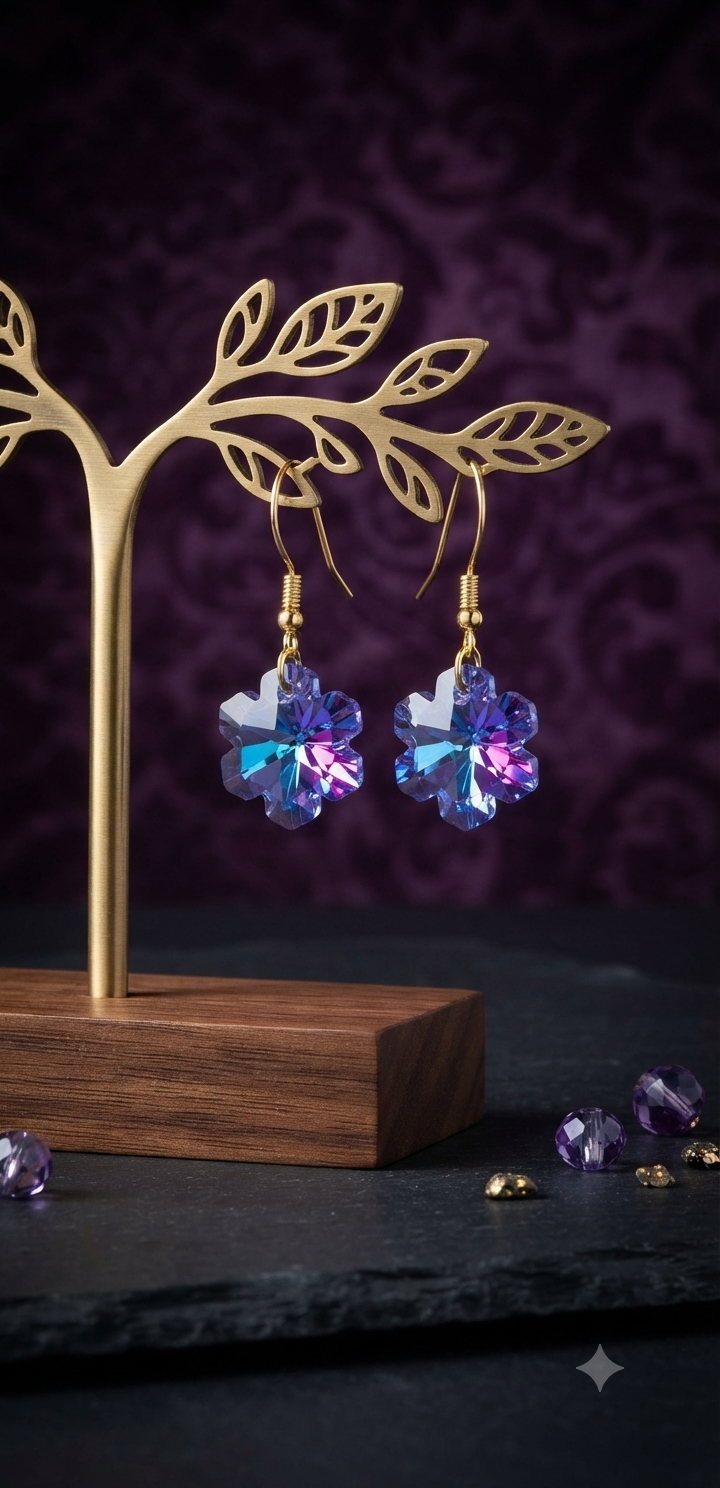 Boucles d'oreilles Lisa acier fait main