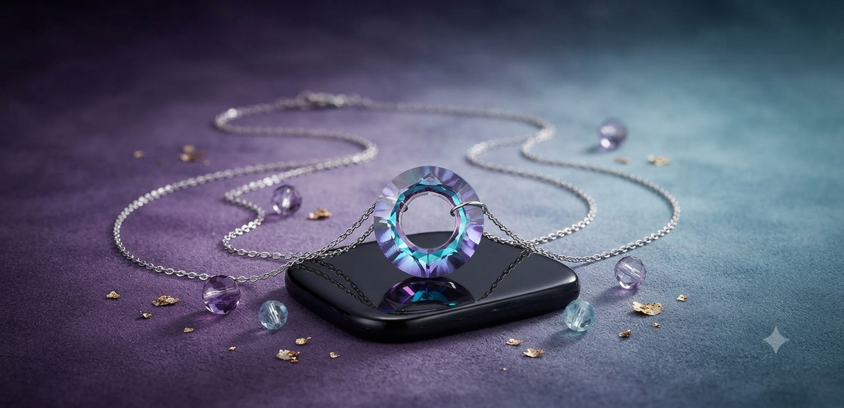 Collier Louisa acier fait main