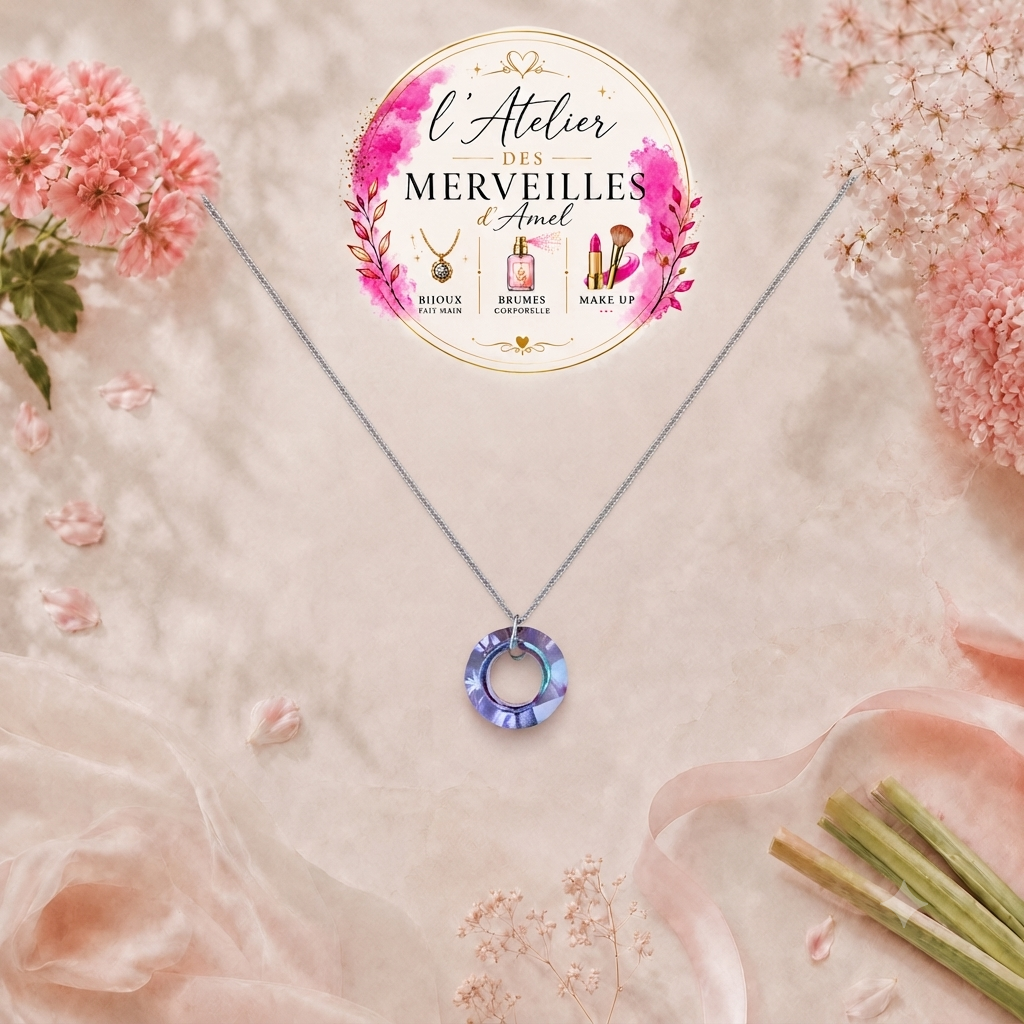 Collier Louisa acier fait main