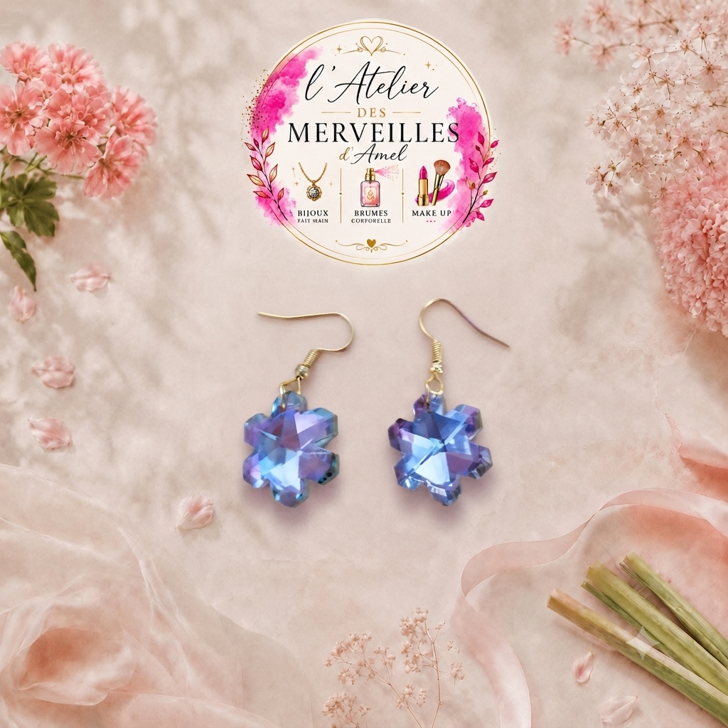 Boucles d'oreilles Lisa acier fait main