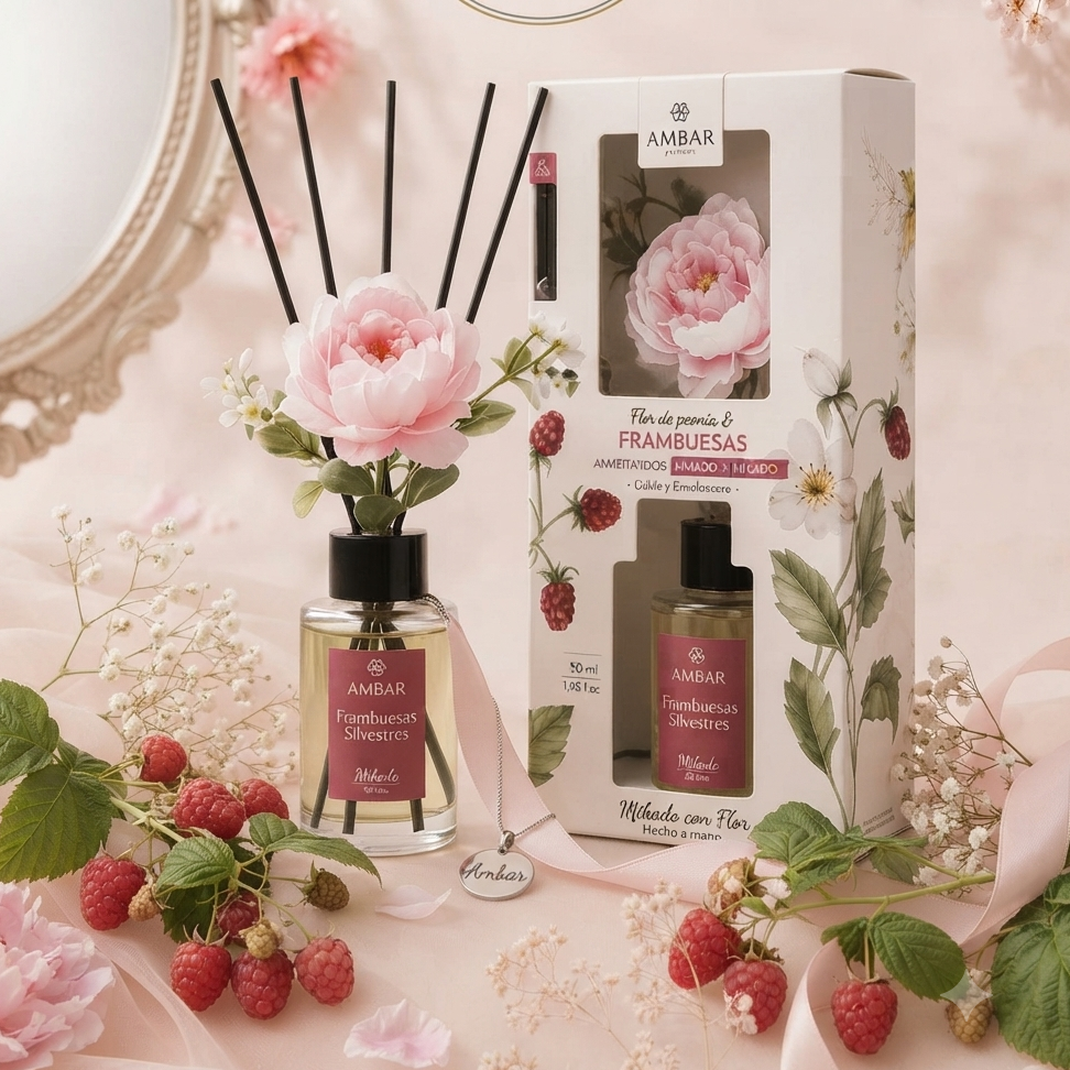 Fleur parfumée pivoine et framboise