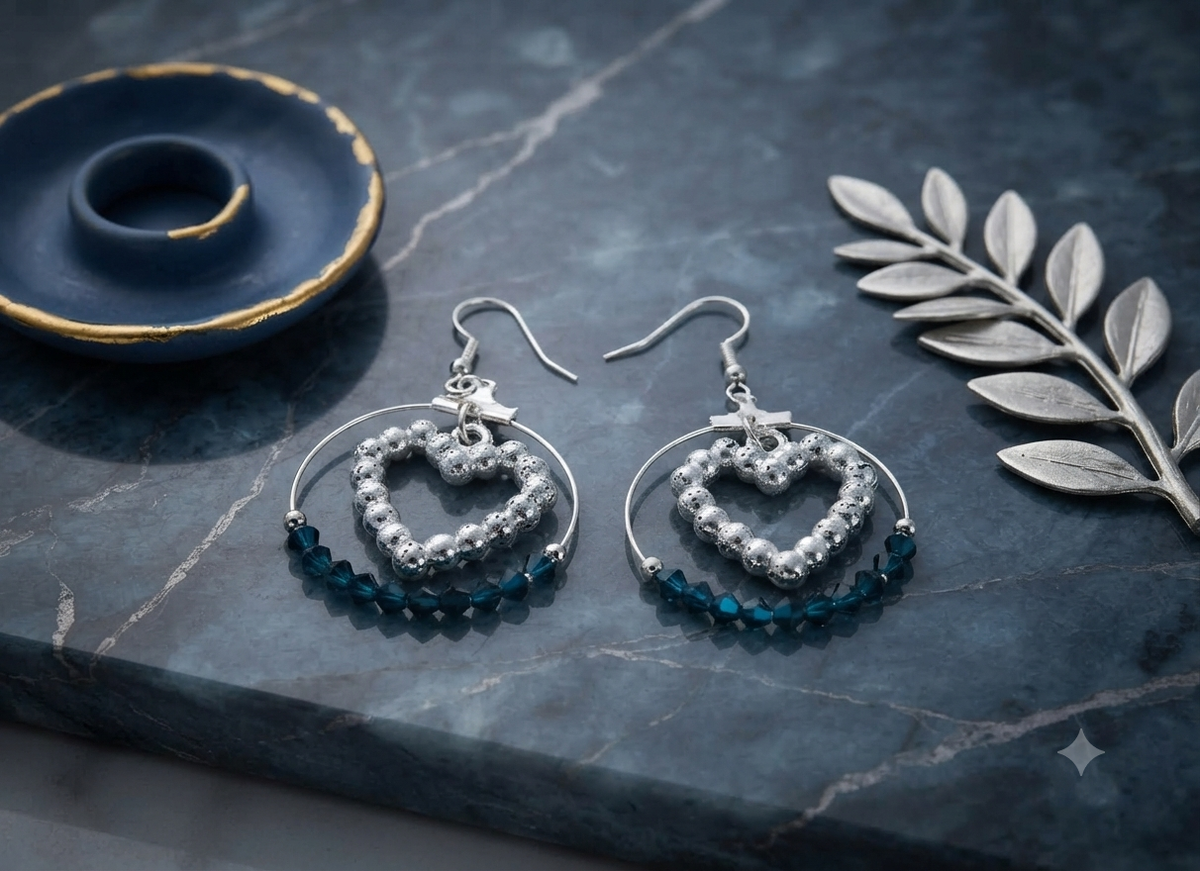 Boucles d'oreilles dora acier fait main