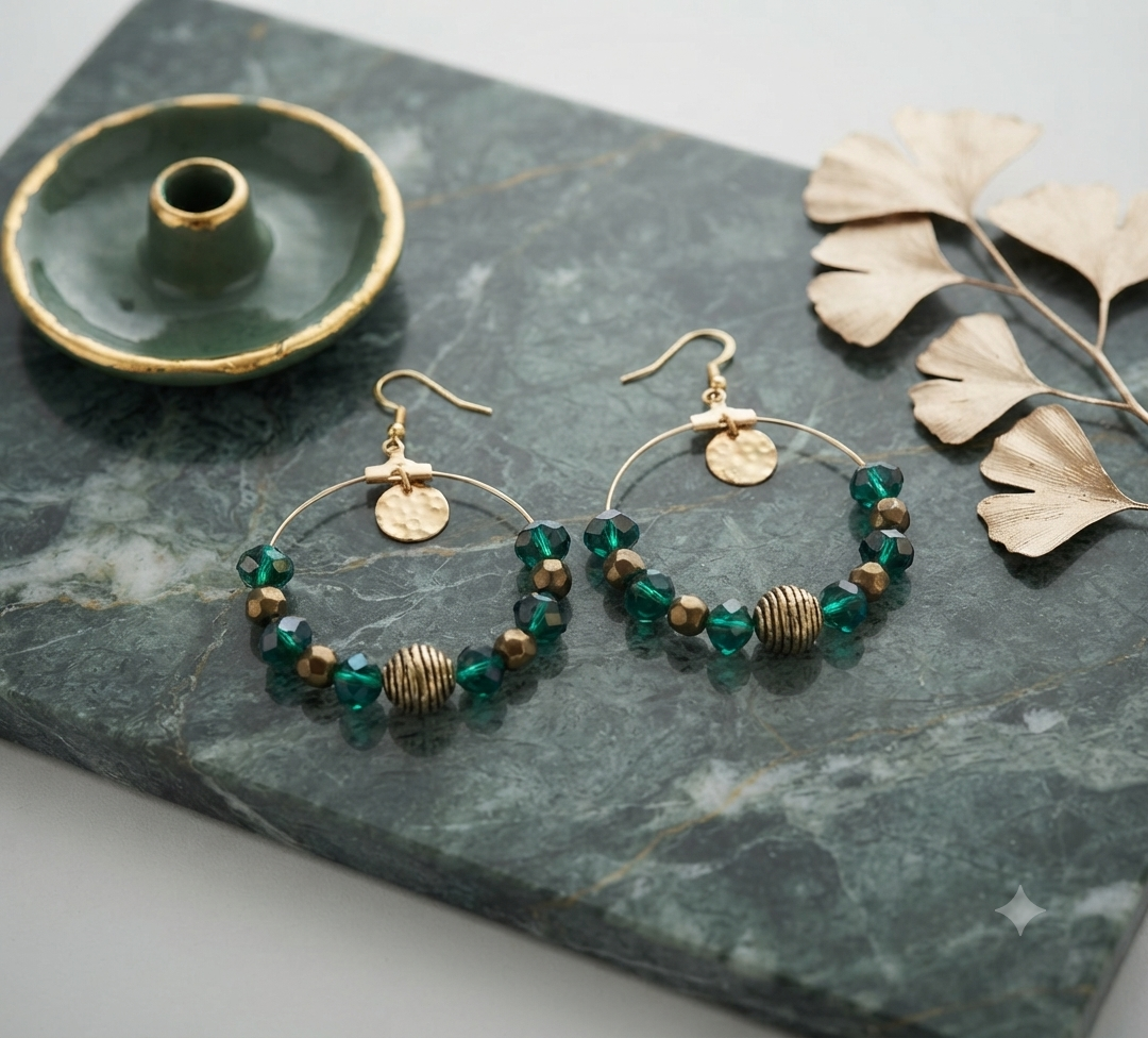 Boucles d'oreilles Sophie acier fait main