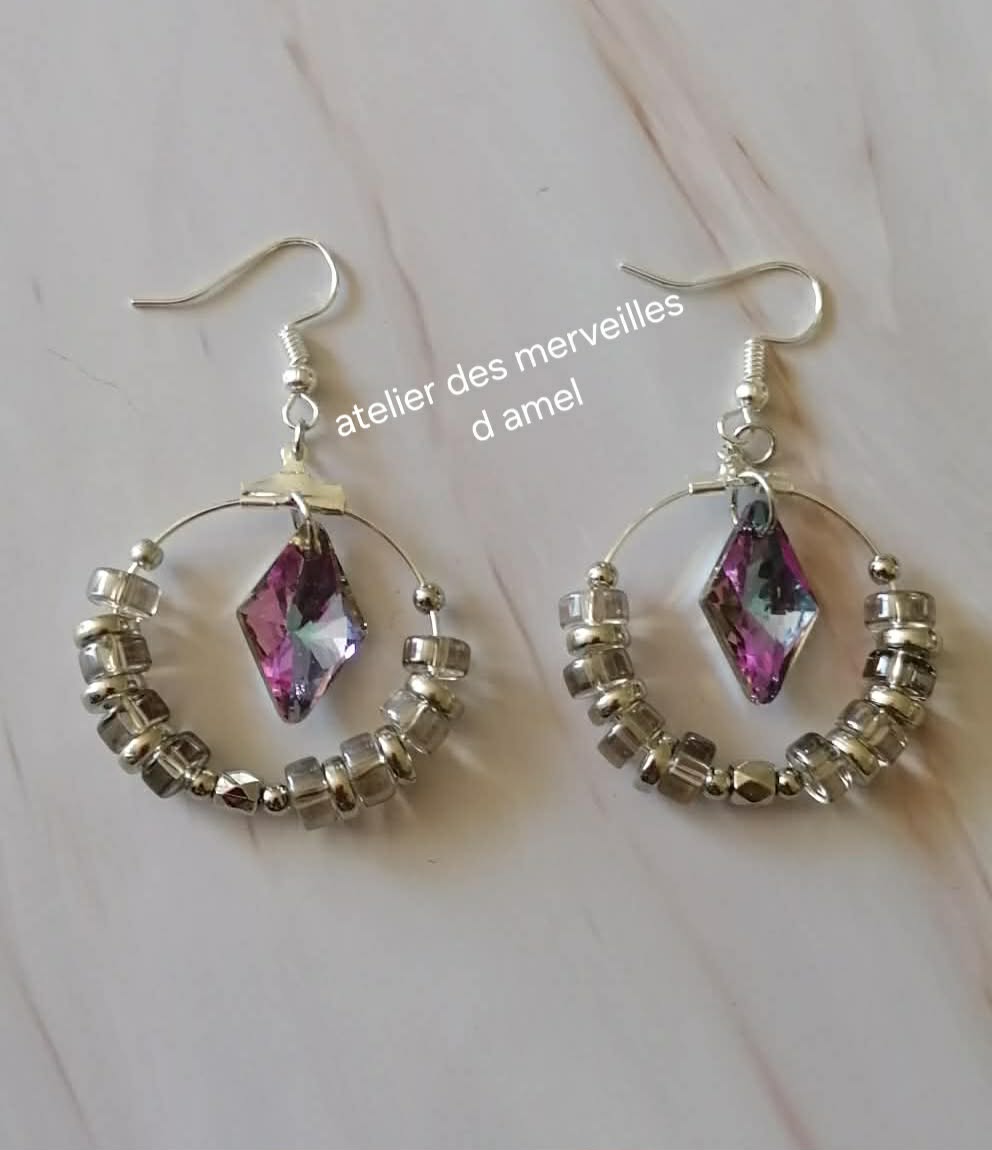 Boucles d'oreilles vania création fait main