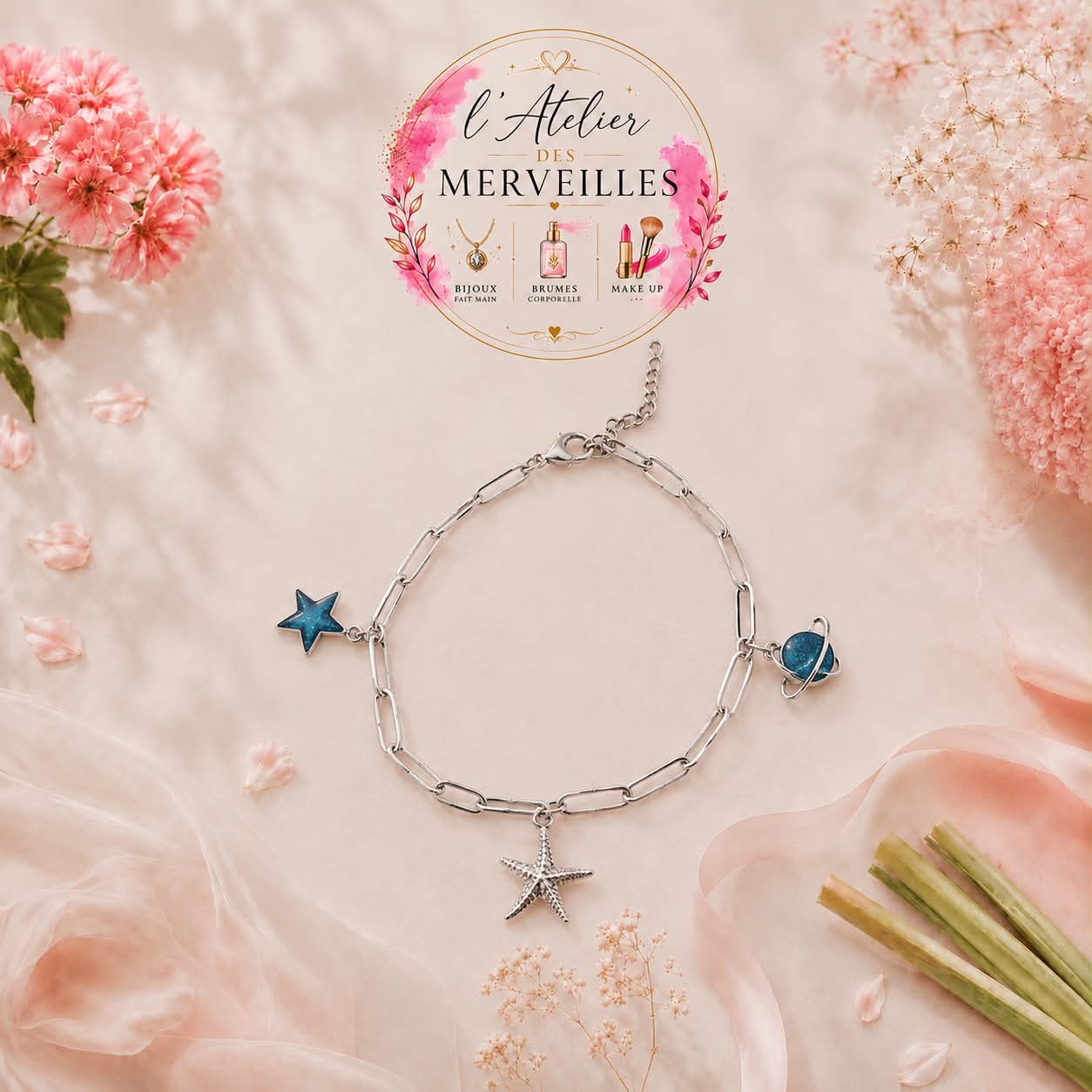 Bracelet iris acier fait main