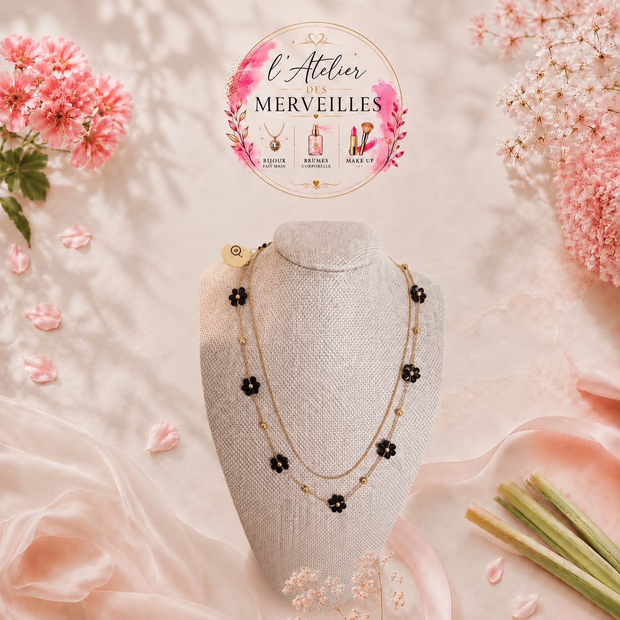 Collier Éléonore acier fait main