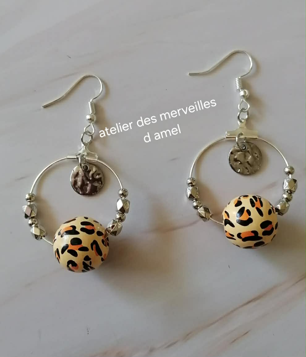 Boucles d'oreilles adèle Création fait main