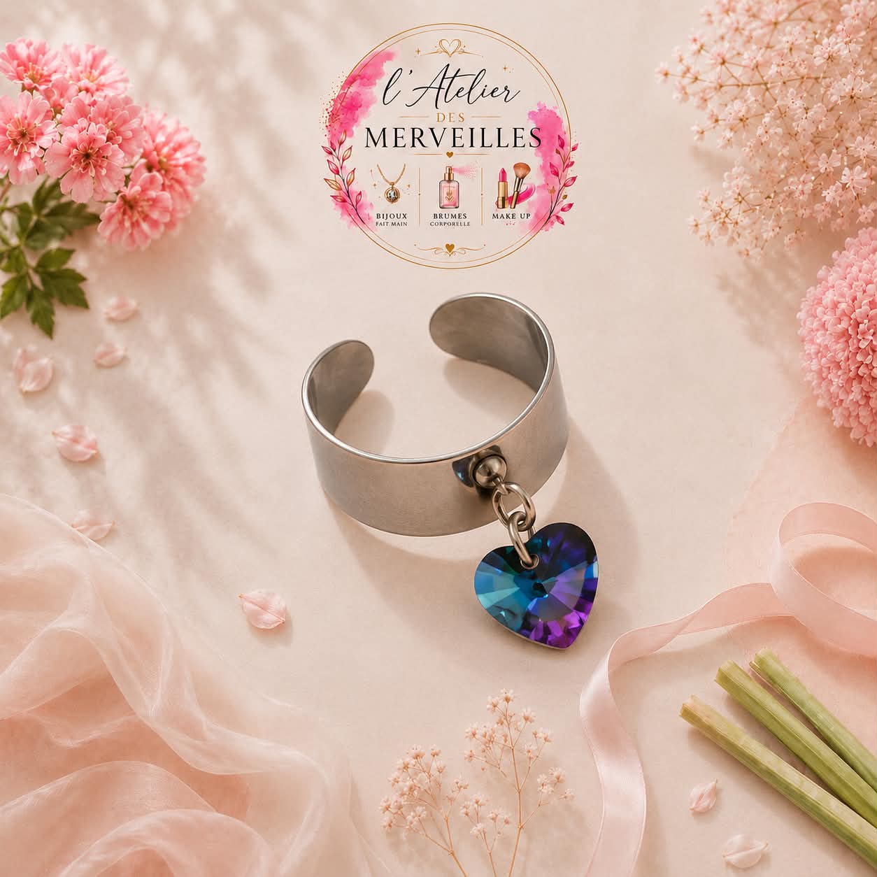 Bague Léa acier fait main