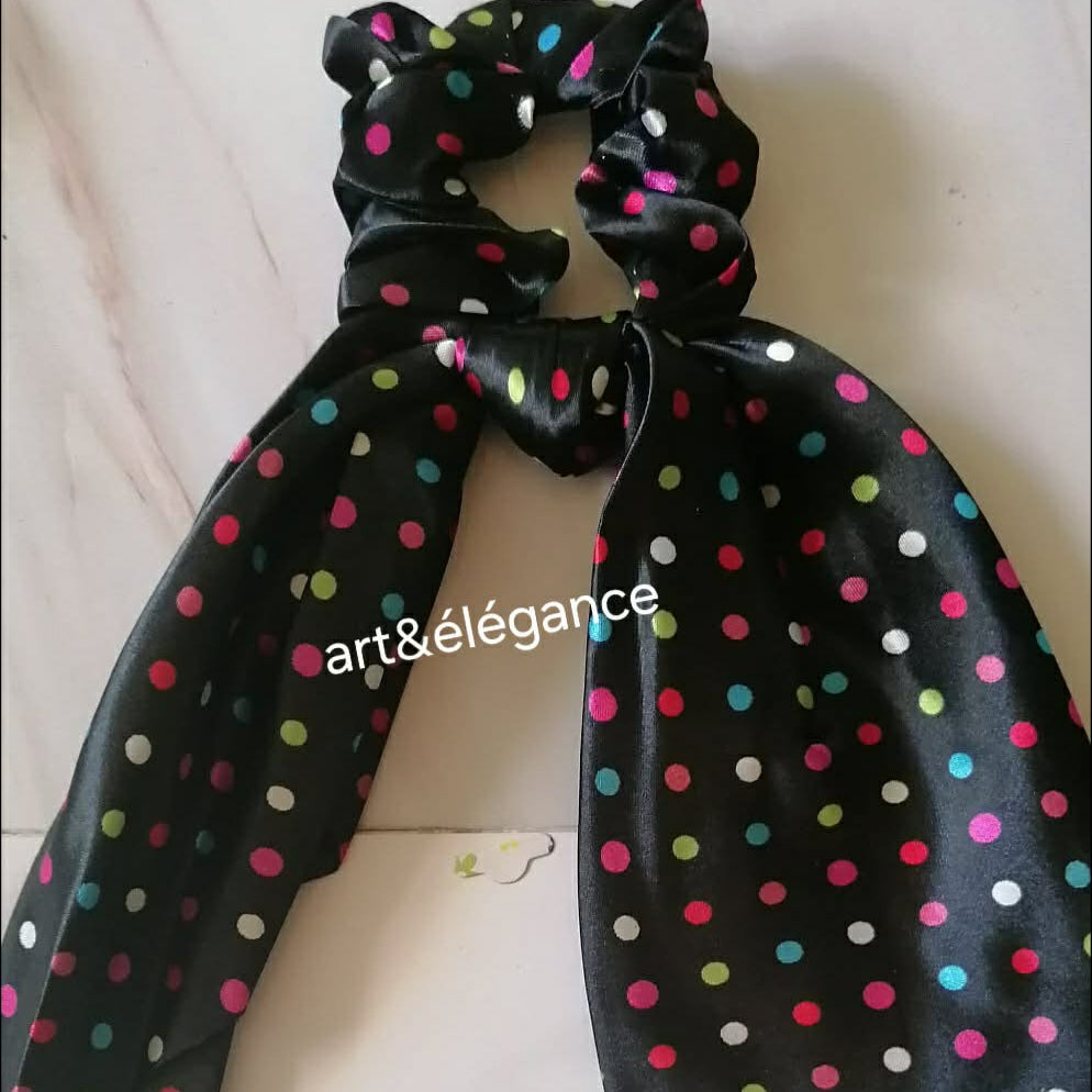 Chouchou foulards accessoire cheveux doux et élégant, toutes longueurs