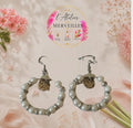 Boucles d'oreilles Ambré acier fait main