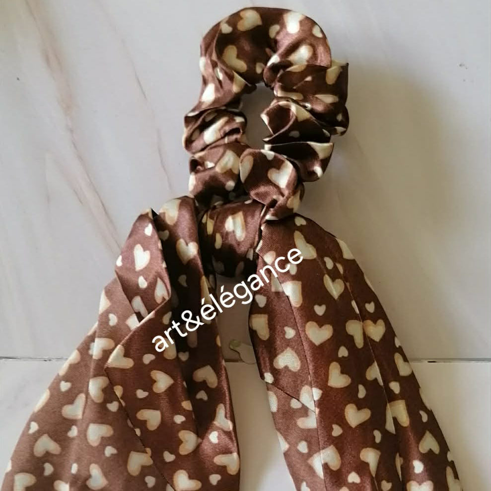 Chouchou foulards accessoire cheveux doux et élégant, toutes longueurs