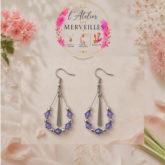 Marta Boucles d'oreilles en acier fait main